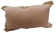 Funda De Almohadon Decorativa Tusor Con Fleco 30x50