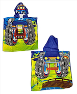Toallon Poncho Microfibra Dibujos Infantil