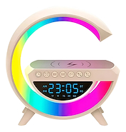 BT-3401 Parlante LED bluetooth con carga inalambrica y reloj