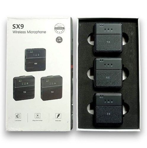 SX9-IP Micrófono inalambrico ficha Lightning x2