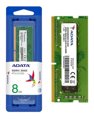 ADATA PC4-21300 Memoria Ram 8gb DDR4 2666m mhz