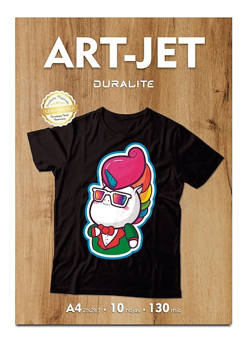 ART-JET DURALITE Papel Transfer Ropa Oscura Art-Jet 130Mic A4 X10u