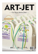 ART-JET  Papel Adhesivo Brillante A4 115Gr X20u