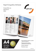 ART-JET  Papel Fotográfico Brillante Doble Faz 120Gr - A4 X100u