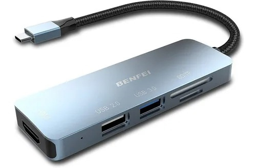 BENFEI BF-307 Hub usb tipo C a HDMI + USB A + TIPO C + SD reader