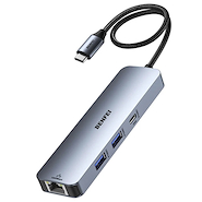 BENFEI BF-379 Hub usb tipo C a HDMI + USB A + TIPO C + RJ45