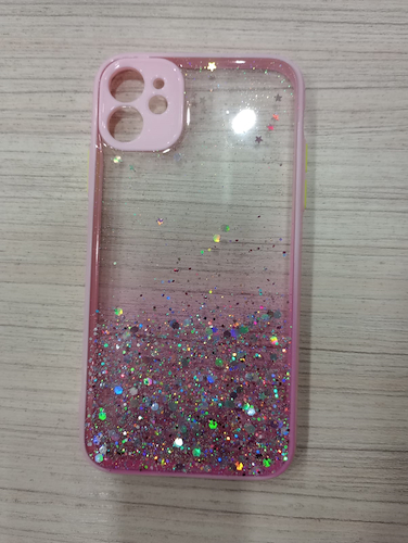 DATA CELL IPHONE 11/XR Funda TPU cristal con brillo