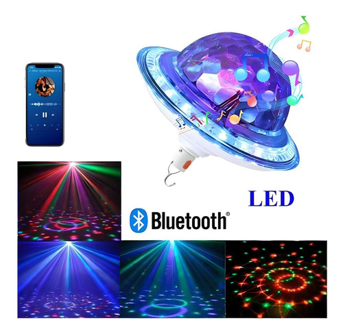 GENERICO HY-Y05 Lampara Led Rgb Giratoria C/ Parlante Bluetooth+control
