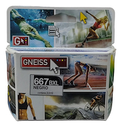 GNEISS 667BXL Cartucho Alternativo 667 XL - Negro