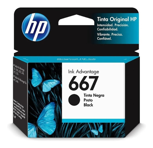 HP 667 Cartucho 667 Original - Negro