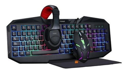 NOGA NKB-403 COMBO 4 EN 1 TECLADO-MOUSE-AURICULARES-MOUSEPAD