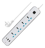 POWER SOCKET AMT-636 Zapatilla con puertos usb A y usb tipo C