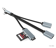SEISA HC-06C Cable 4 en 1 tipo C a USB 2.0 + USB 3,0 + card reader