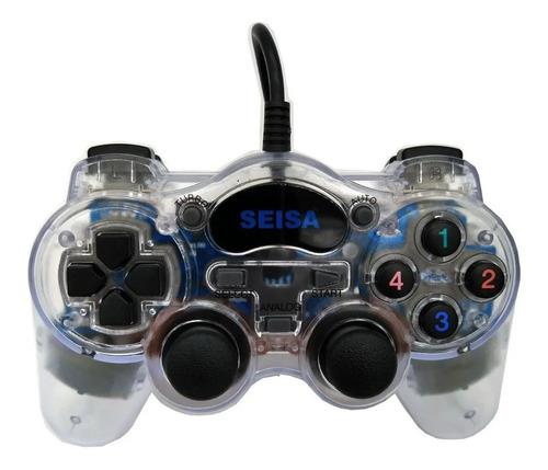 SEISA SJ-703TM Joystick para PC transparente con cable