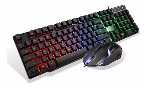 SEISA CMK-188 Kit combo iluminado teclado y mouse con cable