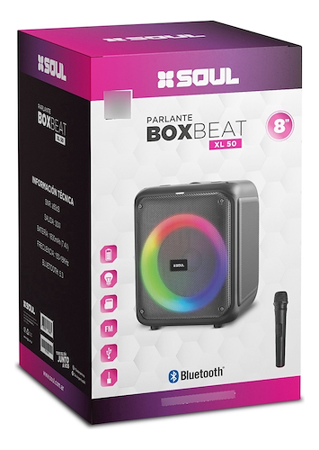 SOUL XL50 Parlante bluetooth Box Beat 30w LED