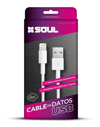 SOUL USB-IPH5BL Cable lightning 1 metro