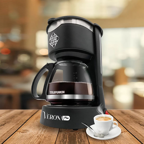 TELEFUNKEN Verona Cafetera Eléctrica Verona Plus 1.2l Jarra Vidrio Telefunken