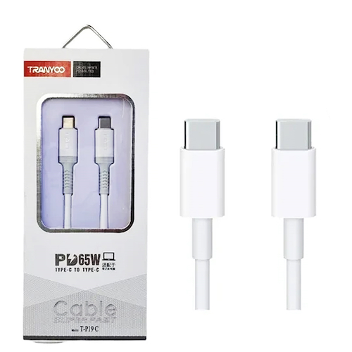 TRANYOO T-P19C Cable de datos C a C 1Mts 65w 6A