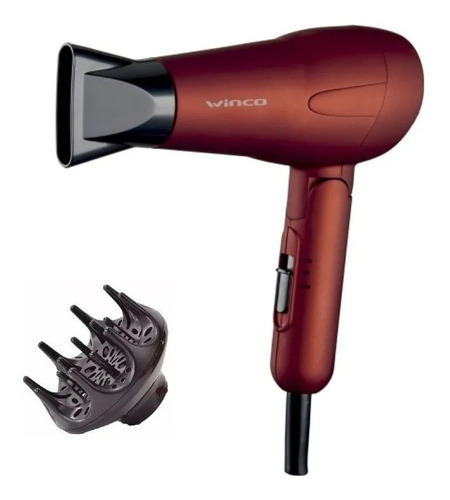WINCO W190 Secador De Pelo Winco W-190 Plegable Con Difusor 1200w