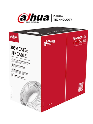 DAHUA CABLE-BOBINA UTP CAT. 5E 305MTS -100%-INT (BLANCO)