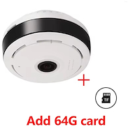 GENERICO CAM. IP WIFI V380 PRO (OJO DE PEZ C/SD 64GB)
