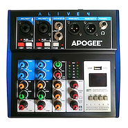 APOGEE Alive 4 Consola mixer 4 canales usb bluetooth 48v