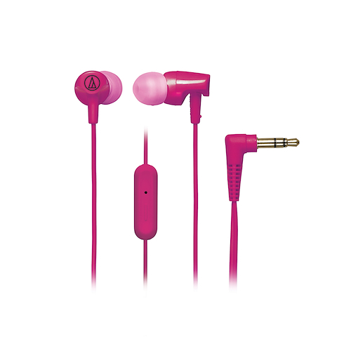 AUDIO-TECHNICA Ath-clr100ispk Auricular urbano in-ear incluye micrófono color rosa - $ 21.900