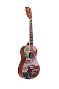 BAMBOO U-23-california Ukelele concierto tapa aro y fondo linden funda