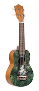 BAMBOO Bu-21-waterfall Ukelele soprano de linden tapa aro y fondo linden funda