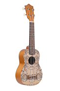 BAMBOO Bu-21-terra Ukelele soprano de linden tapa aro y fondo linden funda