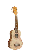 BAMBOO U-21-Lotus Ukelele Soprano Tapa Aro Y Fondo Linden Funda