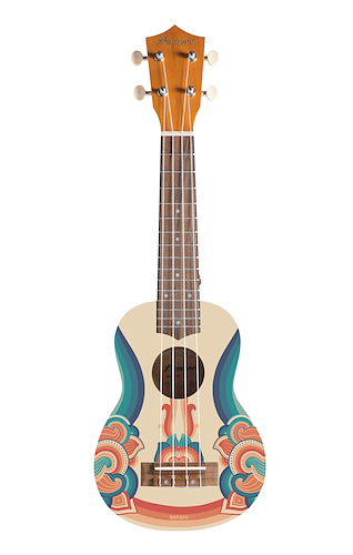 BAMBOO U-21-Retro Ukelele Soprano Tapa Aro Y Fondo Linden Funda - $ 100.000