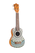 BAMBOO U-21-Jade Ukelele Soprano Tapa Aro Y Fondo Linden Funda