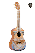 BAMBOO Bu-23-Patagonia Ukelele Concierto Tapa Aro Y Fondo Linden Funda
