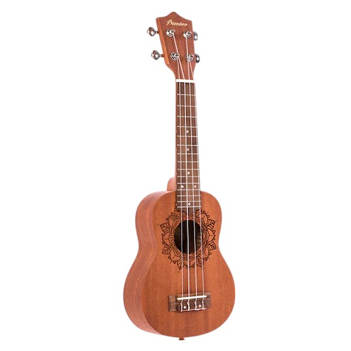 BAMBOO Bu-21-terra Ukelele soprano con funda