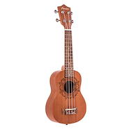 BAMBOO U-21-Kailua Ukelele Soprano Tapa Aro Y Fondo Linden Funda