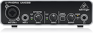 BEHRINGER Umc22 Placa de audio usb 2x2 24 bits pre midas xlr 48v