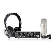 BEHRINGER U-phoria studio pro Pack de grabación podcasting interfaz de audio umc202hd usb