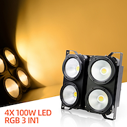 BIG DIPPER Lc007 Minibrut Led Cob 4X100w 3 En 1 Rgb Blinder Dmx
