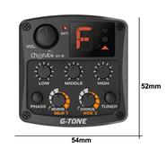 CHERUB Gt-6 Ecualizador activo para guitarra 3 bandas afinador