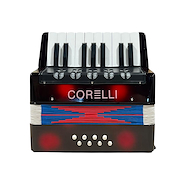 CORELLI Whc104-bk Acordeón a piano 17 teclas 8 bajos con correa negra