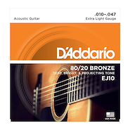 DADDARIO Ej10 Encordado para guitarra acústica 80/20 extra light 010-047