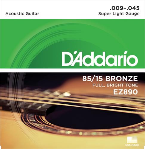 DADDARIO Ez890 Encordado para guitarra acústica 85/15 09-045 - $ 15.800