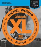 DADDARIO Exl110-7 Encordado eléctrica nickel entorchado 7 cuerdas 010-059