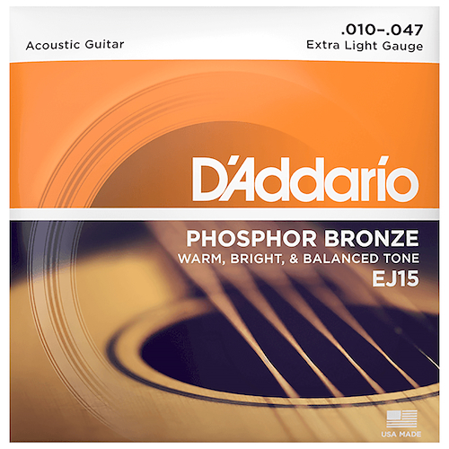 DADDARIO Ej15 Encordado para guitarra acústica phosphor bronce 010-047 - $ 20.800