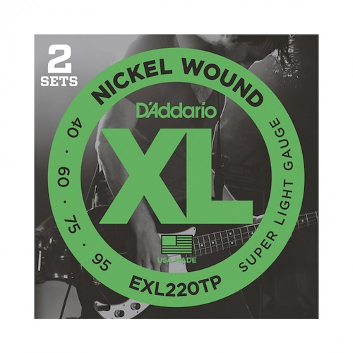 DADDARIO Exl220-tp Encordado para bajo 4 cuerdas 040-095 nickel wound - $ 49.300