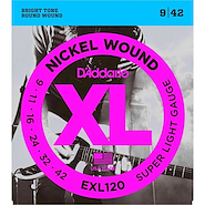 DADDARIO Exl120 Encordado Para Eléctrica Super Light Nickel 09-42