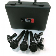 EIKON Dm800kit Set 3 Micrófonos Dinámicos Switch On/Off Estuche Pipeta