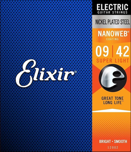 ELIXIR 12002 Encordado para guitarra eléctrica nanoweb 09-042 Nanoweb - $ 39.600